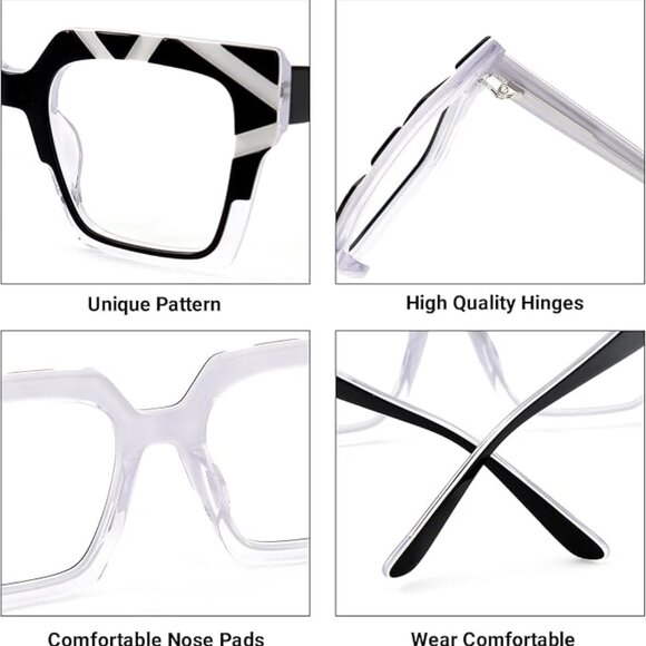 Oversize Square Frame Light Blocking Glasses - Picture 5 of 5